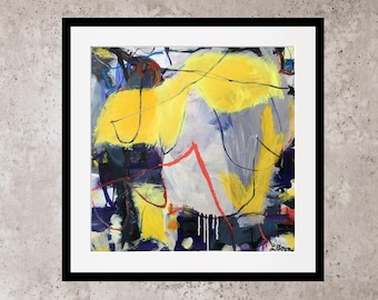 Original Abstract Expressionist Painting: Modern Wall Art Decor