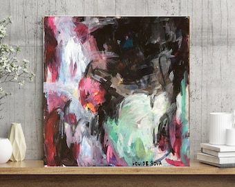 Original Abstract Expressionist Painting: Modern Wall Art Decor