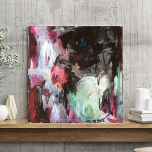 Abstract Painting Modern Art Original Acrylic on Canvas Wall Artwork Decor Contemporary Painting Abstract Expressionist Painting Square