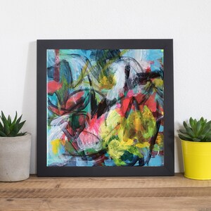 Abstract Painting Modern Art Original Acrylic on Canvas Wall Artwork Decor Contemporary Painting Abstract Expressionist Painting Square