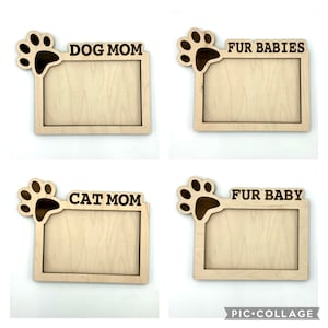 FICHIER NUMÉRIQUE: BUNDLE - Dog Mom | Chat Maman | Bébé de fourrure | Bébés à fourrure | Cadre | Fête des Mères | svg | Glowforge | Cadeau | Fichier découpé au laser |