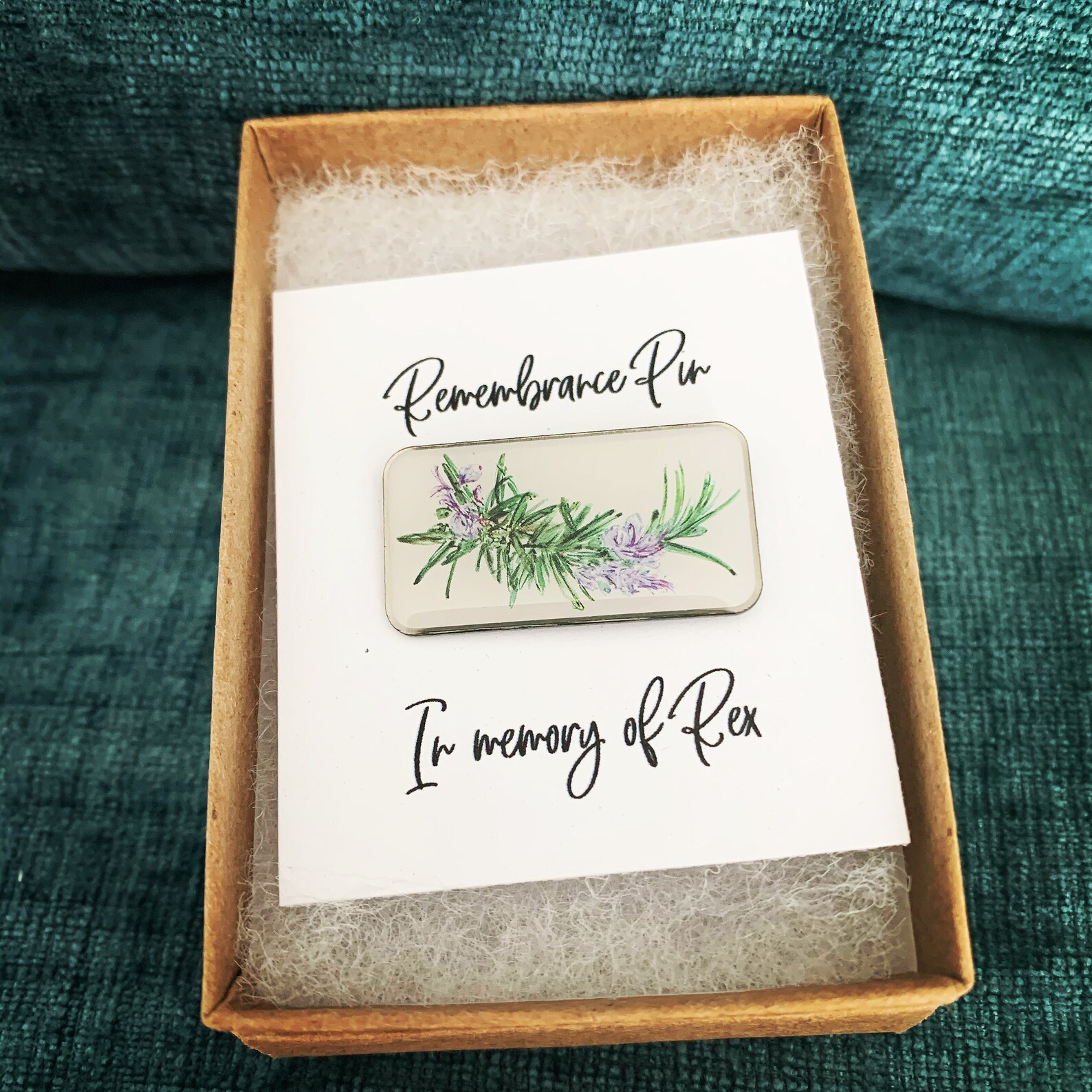 Rosemary Remembrance Pin Sympathy Gift Memorial Gift Etsy