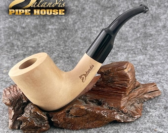 Balandis #17 Wiar RAW Smooth (9mm) Handmade Pear Wood Tobacco Smoking Pipe 40g/1.41oz