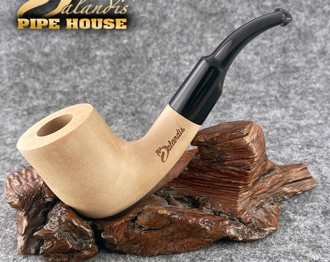 Balandis #17 Wiar RAW Smooth (9mm) Handmade Pear Wood Tobacco Smoking Pipe 40g/1.41oz