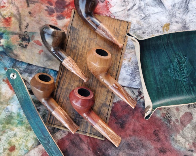 Olive Wood Tobacco Pipe Handmade, #138 Nosewarmer Devil Anse, 9mm Filter Smoking Pipe, Gift for Pipe Smoker