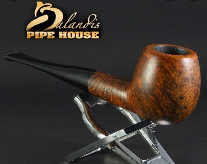 Briar Tobacco Pipe Handmade, #603 Berlin Linden Trawer Teak Smooth, Cooler Stinger Smoking Pipe, Gift for Pipe Smoker
