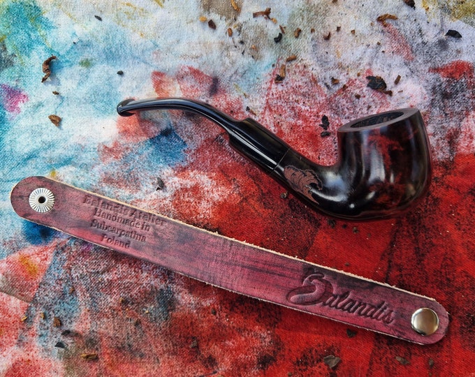 Balandis New Storm #120 Belfast Contrast RAW Red Smooth (9mm) Handmade Briar Tobacco Smoking Pipe 30g/1.06oz