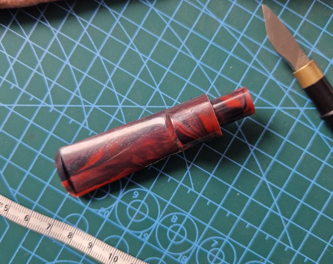 Balandis ABS Saddle Stems for 9mm filter Colour: Red/Black Cumberland Style for Tobacco Smoking Pipe RB/SD