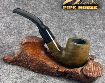 Balandis Limited Edition #120 Belfast SWAMPO green Smooth (9mm) Handmade Briar Tobacco Smoking Pipe 30g/1.06oz