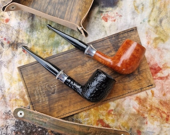 Balandis Ring Series #127 Peipus (9mm) Handmade Briar Tobacco Smoking Pipe 45g/1.59oz Neo Army Mount