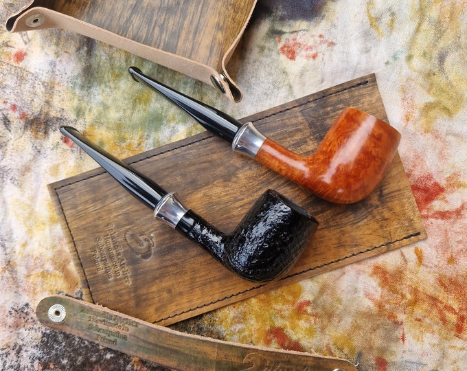 Balandis Ring Series #127 Peipus (9mm) Handmade Briar Tobacco Smoking Pipe 45g/1.59oz Neo Army Mount