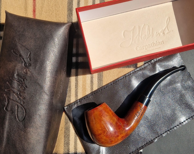 Briar Tobacco Pipe Handmade, 14 MALT Grain, 9mm Filter Smoking Pipe, Gift for Pipe Smoker