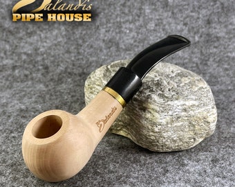 Balandis #7 Yellowstone RAW Smooth (9mm) Handmade Pear Wood Tobacco Smoking Pipe 30g/1.06oz