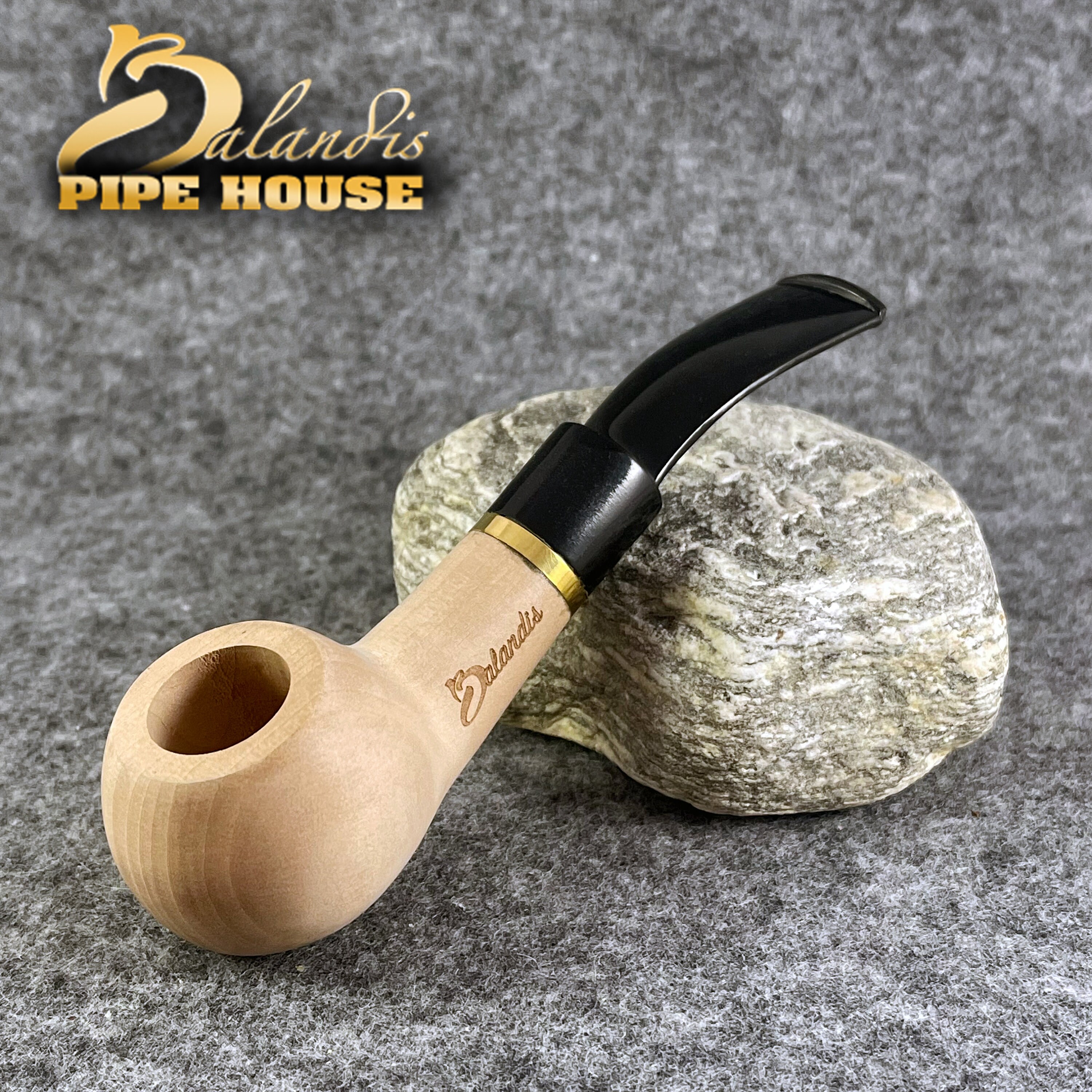 Balandis #7 Yellowstone RAW Smooth (9mm) Handmade Pear Wood Tobacco Smoking  Pipe 30g/1.06oz