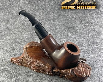 Balandis #1 Chenab Brun Brown Smooth (9mm) Handmade Pear Wood Tobacco Smoking Pipe 45g/1.58oz