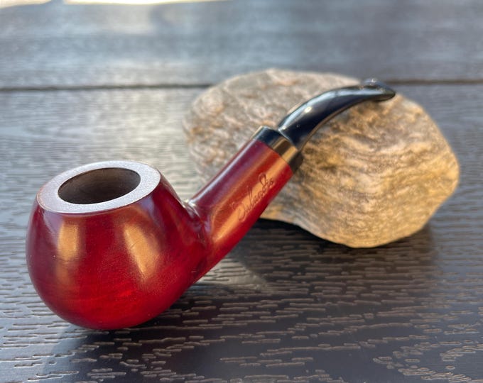 Balandis #14 Sparrow Unique Uniques (9mm) Handmade Pear Wood Tobacco Smoking Pipe 35g/1.23oz -Teak Red