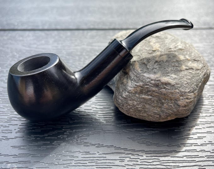 Balandis #14 Sparrow Unique Uniques (9mm) Handmade Pear Wood Tobacco Smoking Pipe 35g/1.23oz -Morgul Black