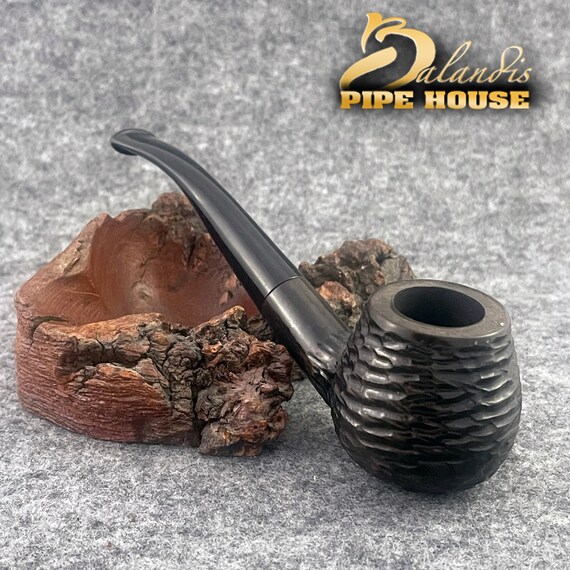 Balandis Cooperative's Handmade Pear Wood Tobbaco Smoking pipe Black Carved