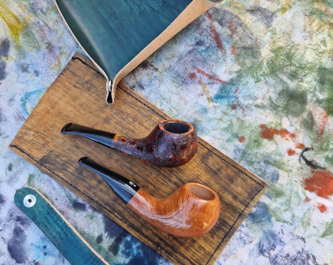 Briar Tobacco Pipe Handmade, Premium Maestro Pastor Amber Rustic /Stinger), Cooler Stinger Smoking Pipe, Gift for Pipe Smoker