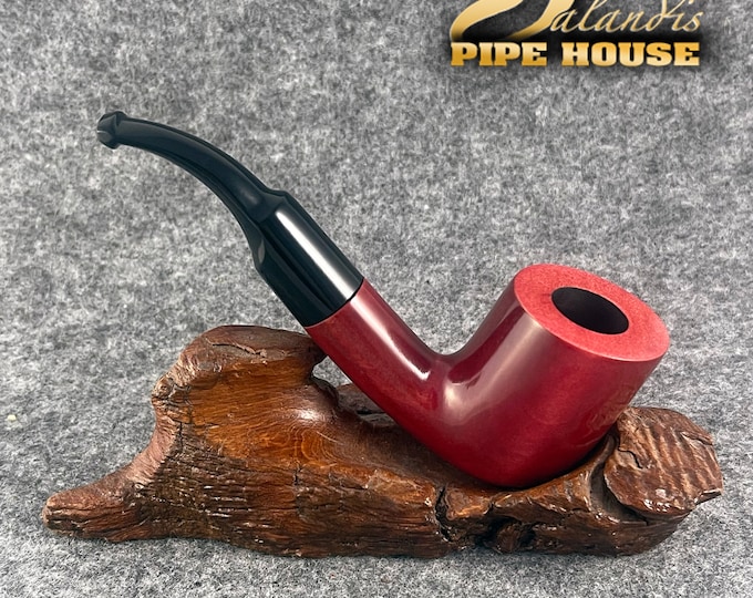 Balandis #17 Wiar Pinya Pink Smooth (9mm) Handmade Pear Wood Tobacco Smoking Pipe 40g/1.41oz