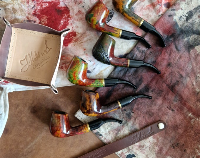 Wolinski Mastercraft Model Bent Dublin No.200 custom colour scheme Briar 9mm Filter Tobacco Smoking Pipe