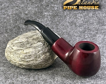 Balandis #1 Chenab Rubin Red Smooth (9mm) Handmade Pear Wood Tobacco Smoking Pipe 45g/1.58oz