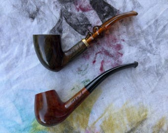 Wolinski Unique Uniques Mastercraft One off Horn Models No.XXX custom colour scheme Briar No Filter Tobacco Smoking Pipe
