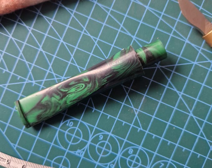 Tobacco Pipe Stem 9mm Filter, Green/Black Replacement Mouthpiece, Pipe Spare Part