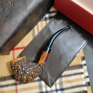 Wolinski Mastercraft 25 9mm Filter Kontrast Getreide tief geschnitzt Briar Karpaten Bruyere Handwerker handgefertigte Pfeife perfekte Bohrung