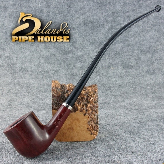 oz tobacco australia Balandis #11 Wizard Rubin Red Smooth (cooler/stinger) Handmade Pear Wood  Churchwarden Tobacco Smoking Pipe 30g/1.05oz