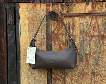 Bruno Balandis The Drop BV leather bag in Chocolate Brown full grain natural semi-aniline leather