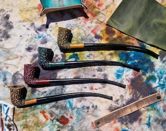 Balandis Galhar Long Churchwarden Colour New Storm Collection (cooler/stinger) Handmade Briar Tobacco Smoking Pipe 35g/1.23oz