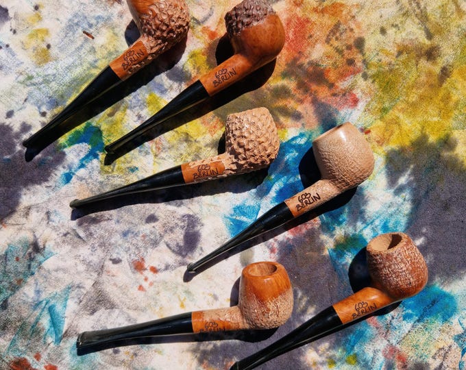 Briar Tobacco Pipe Handmade, #603 Berlin Raw Wax Selection, Cooler Stinger Smoking Pipe, Gift for Pipe Smoker