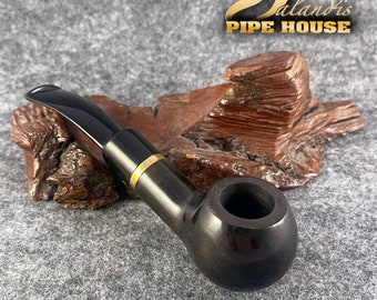 Balandis #7 Yellowstone Morgul Black Smooth (9mm) Handmade Pear Wood Tobacco Smoking Pipe 30g/1.06oz