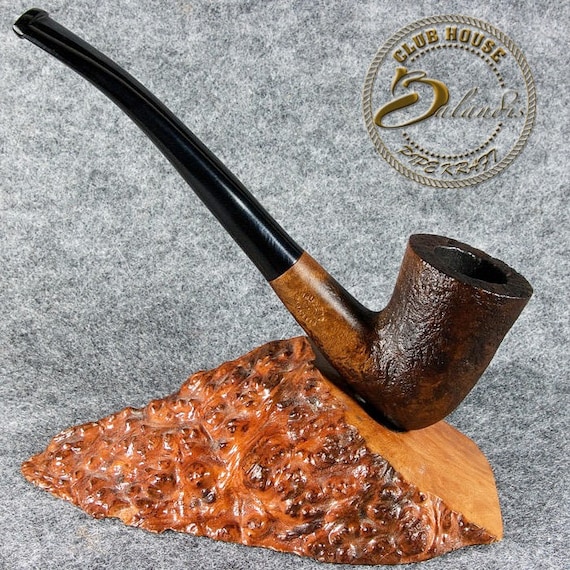 Balandis EXCLUSIVE HAND MADE Smooth sandblasted Briar wood smoking pipe " Baggins Linda "