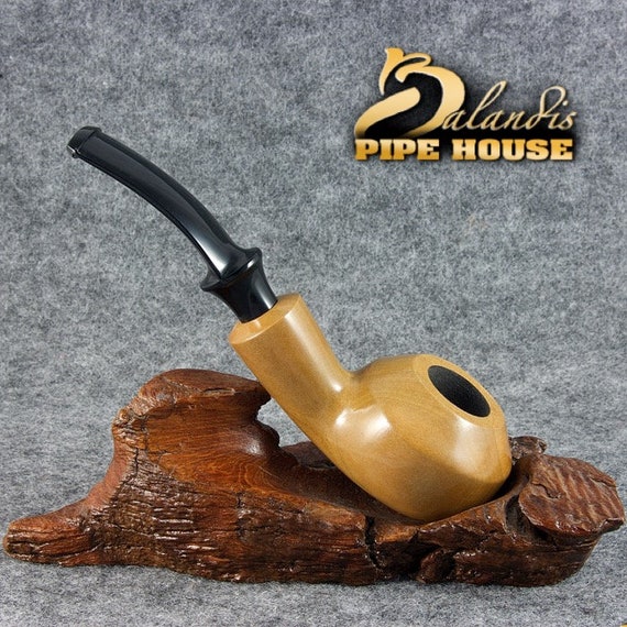 BALANDIS Original Pear wood Handmade Tobacco Smoking Pipe - No. 33 " DUKE " Natu Natural