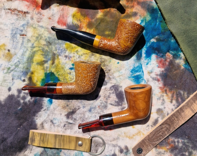 Briar Tobacco Pipe Handmade, Unique Uniques #141 Indiana Nose Warmer Custom Mix Nose, 9mm Filter Smoking Pipe, Gift for Pipe Smoker