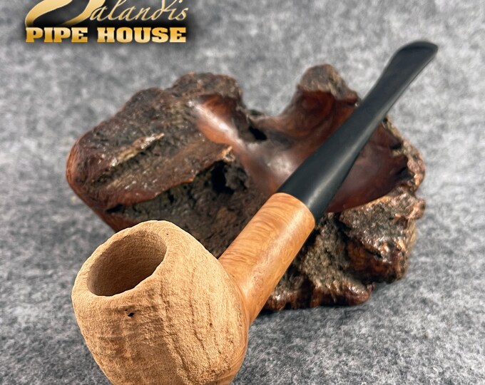 Balandis #603 Berlin RAW Top Sandblasted (cooler/stinger) Handmade Billard Briar Tobacco Smoking Pipe 30-40g/1.06-1.41oz