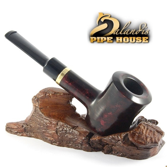 Exclusive BALANDIS Original Handmade Pear wood Smoking Pipe " X POKER REDMOND " Rubin Red