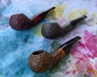 Balandis Unique Uniques #602 Bison Bent Apple Morgul New Storm Carved (9mm) Handmade Briar Tobacco Smoking Pipe 60g/2.12oz