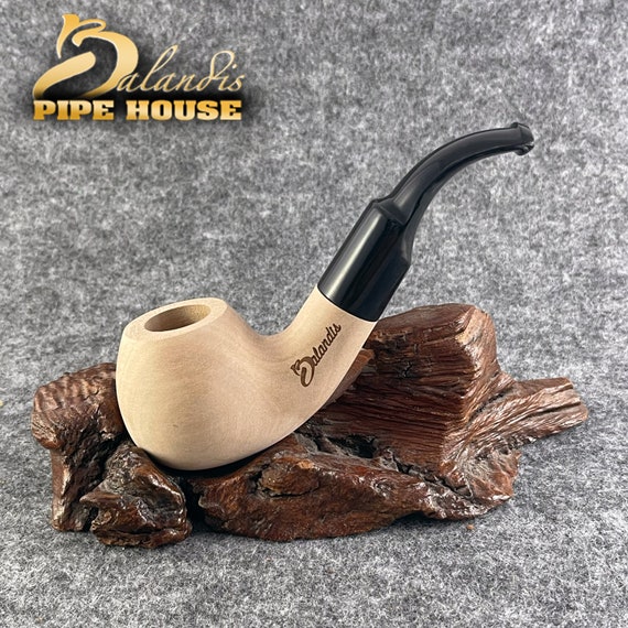 Balandis #15 Dniepr RAW Smooth (9mm) Handmade Pear Wood Tobacco Smoking Pipe 35g/1.23oz