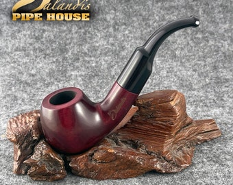 Balandis #15 Dniepr Rubin Red Smooth (9mm) Handmade Pear Wood Tobacco Smoking Pipe 35g/1.23oz