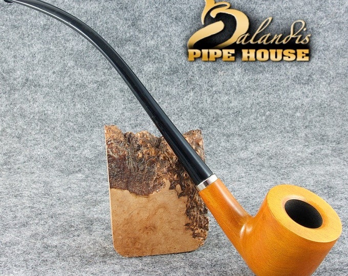 Balandis #11 Wizard Hona Honey Smooth (cooler/stinger) Handmade Pear Wood Churchwarden Tobacco Smoking Pipe 30g/1.05oz