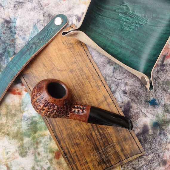 handmade tobacco Balandis #602 Bison Bent Apple (9mm) Handmade Briar Tobacco Smoking Pipe  60g/2.12oz