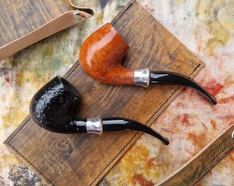 Balandis Ring Series #133 Urmia (9mm) Handmade Briar Tobacco Smoking Pipe 40g/1.41oz Neo Army Mount