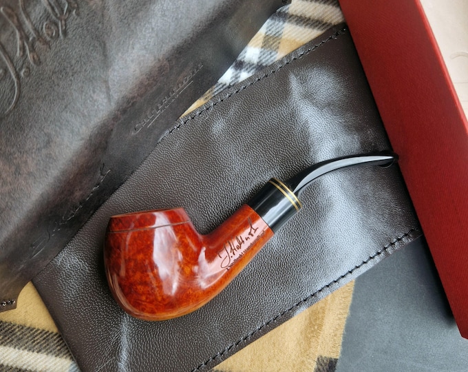 Briar Tobacco Pipe Handmade, Nr 23 Mix Grain, 9mm Filter Smoking Pipe, Gift for Pipe Smoker