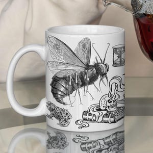 Antique Occult Symbols Mug - Goth Witchcraft Esoteric Book Images - Pagan Alchemy Philosophy