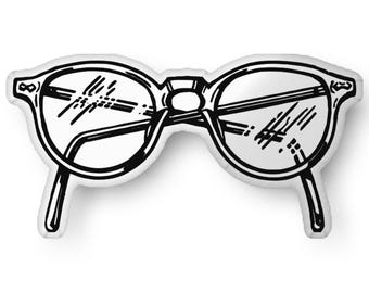 Eyeglasses Shaped Throw Pillow