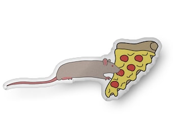 Pizza Rat Shaped Throw Pillow
