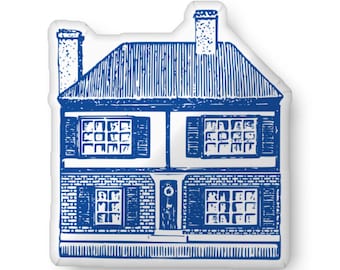 House-Shaped English Cottage Pillow